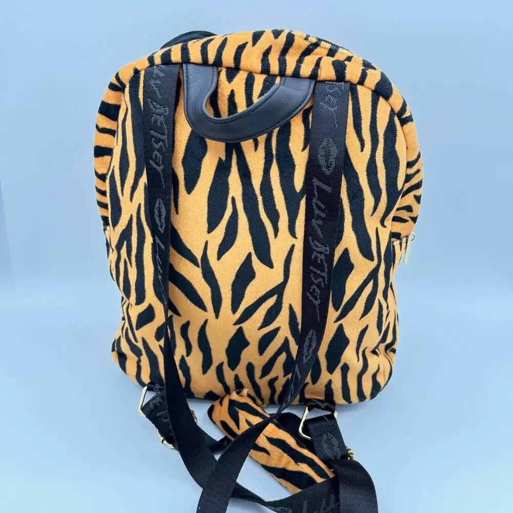 Luv Betsey Betsey Johnson Plush Tiger Face Backpack Rhinestone Ears